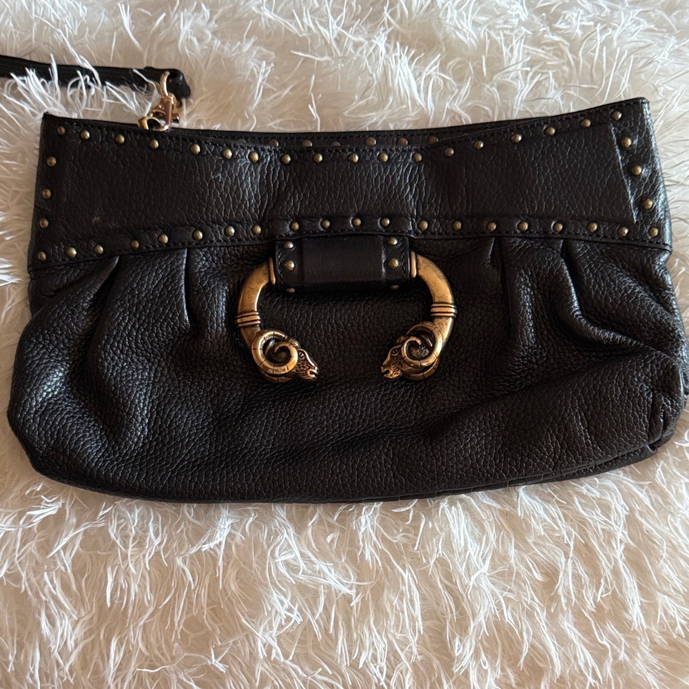Derek Lam Black Clutch with Gold Hardware
